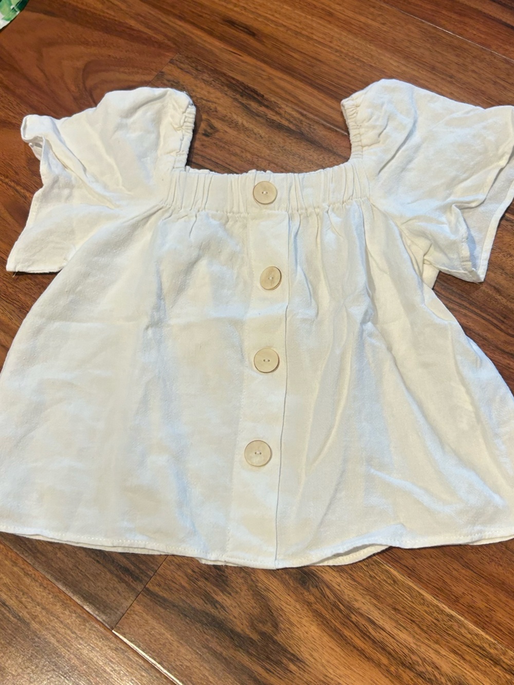 Zara kids white top with buttons girls size 5 5t
